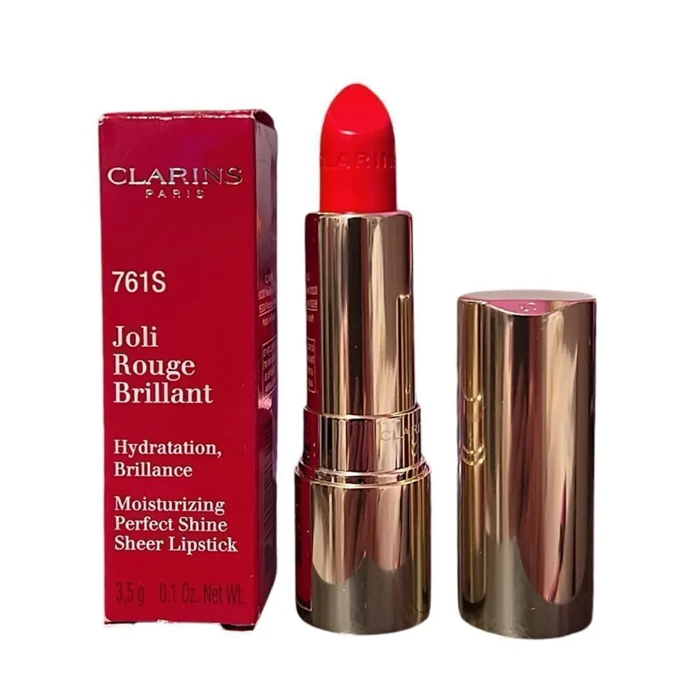 Clarins Joli Rouge Brillant Moisturizing Perfect Shine Lipstick 761S Spicy Chili